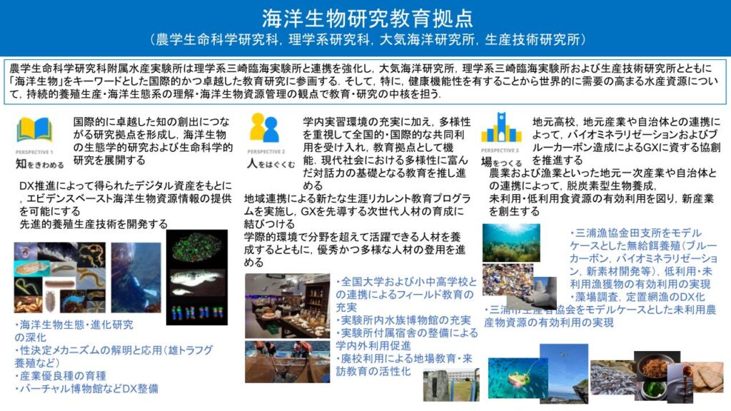 東京大学の「海洋生物研究教育拠点」