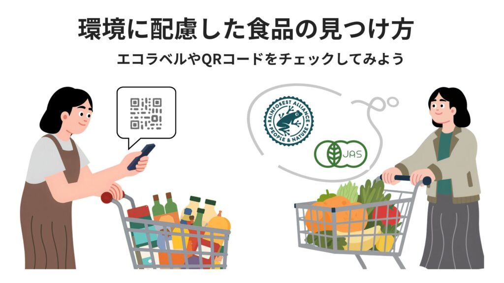 環境に配慮した食品の見つけ方