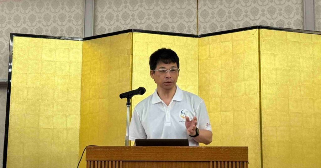 県教育委員会教育長 野津建二さん によるあいさつ